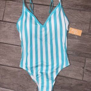 Kona Sol One Piece Turquoise Bathing Suit